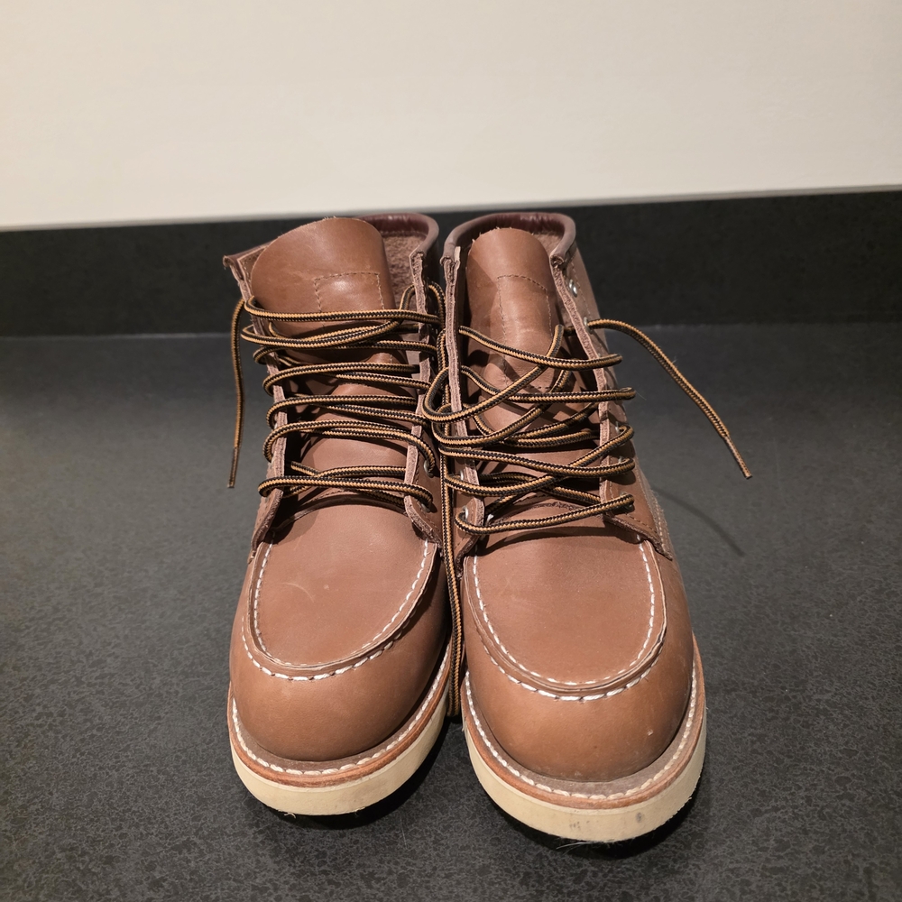Red Wing Shoes Women's Brown Leather Combat Boots - Picture 2 of 8